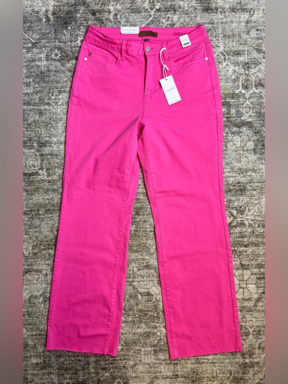 Judy Blue Bright Pink Women's 90’s Fit Straight-Leg Jeans NWT
